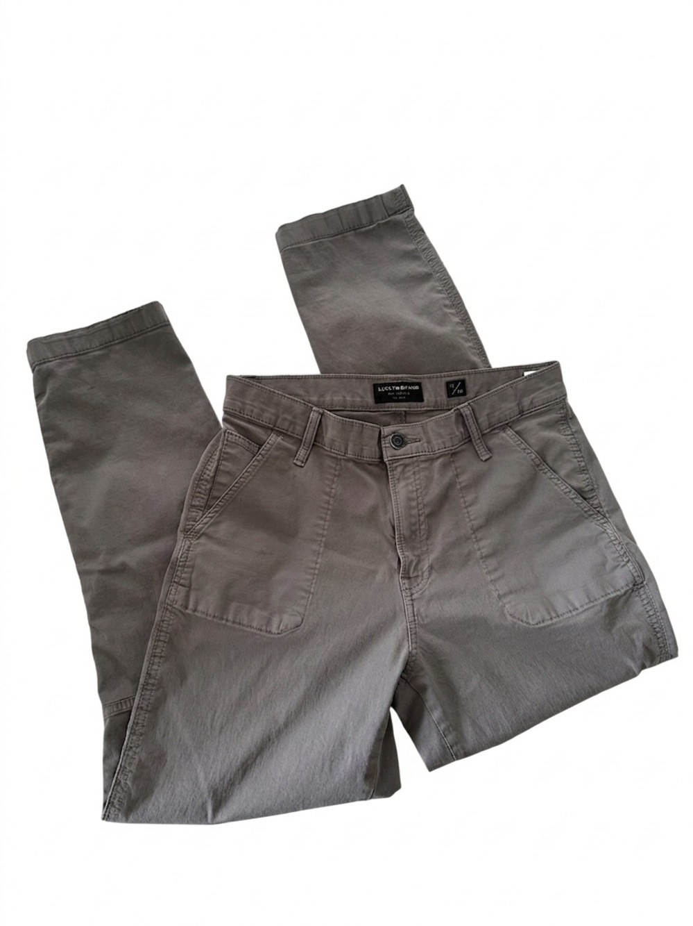 Lucky Brand Women’s Mid-Rise Utility Cargo Chino Pants Gorpcore Grey Size 10